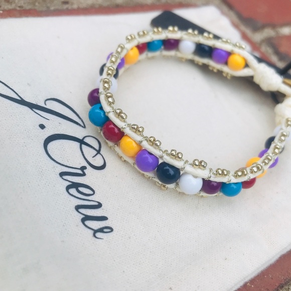 J. Crew Multicolor Beaded Wrap Bracelet NWT - Picture 4 of 5
